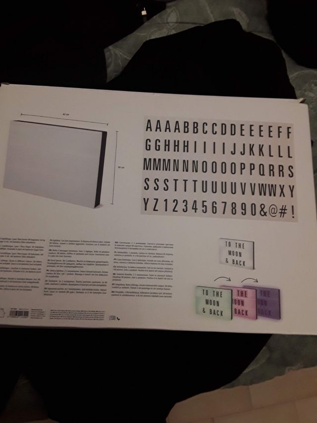 Cornice luminosa con lettere nuova