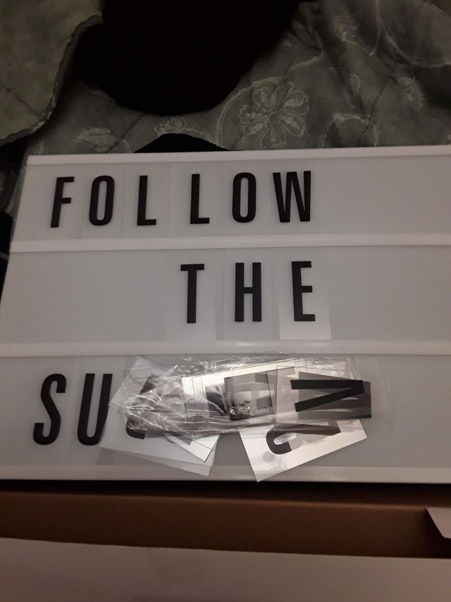 Cornice luminosa con lettere nuova