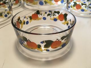 Coppette frutta in vetro vintage 5 pezzi