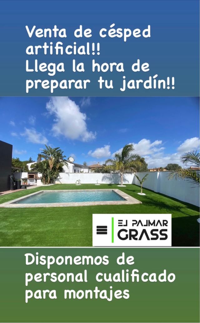 Cesped artificial con montaje economico