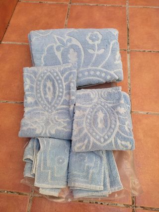 Juego de toalla azul