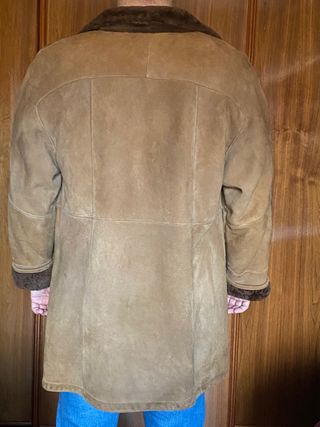 Abrigo piel vuelta marrón