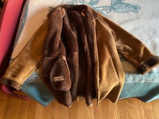 Abrigo piel vuelta marrón