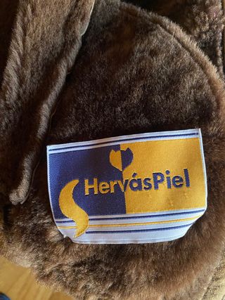 Abrigo piel vuelta marrón