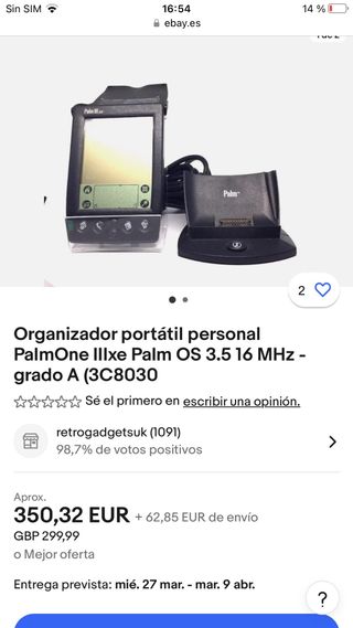 PalmPC, Palm V, vintage, A ESTRENAR.