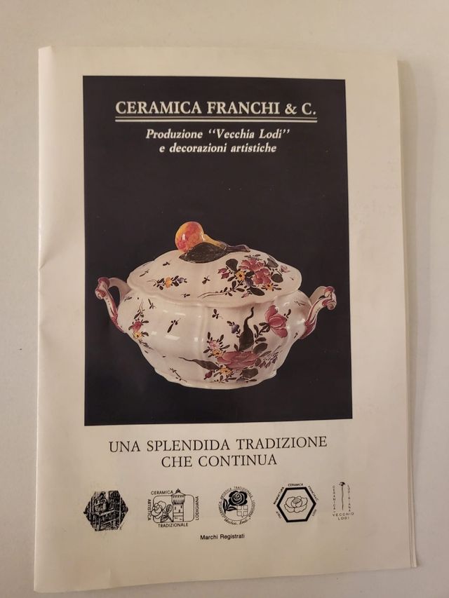 Ceramica centrotavola Luigi Franchi Lodi