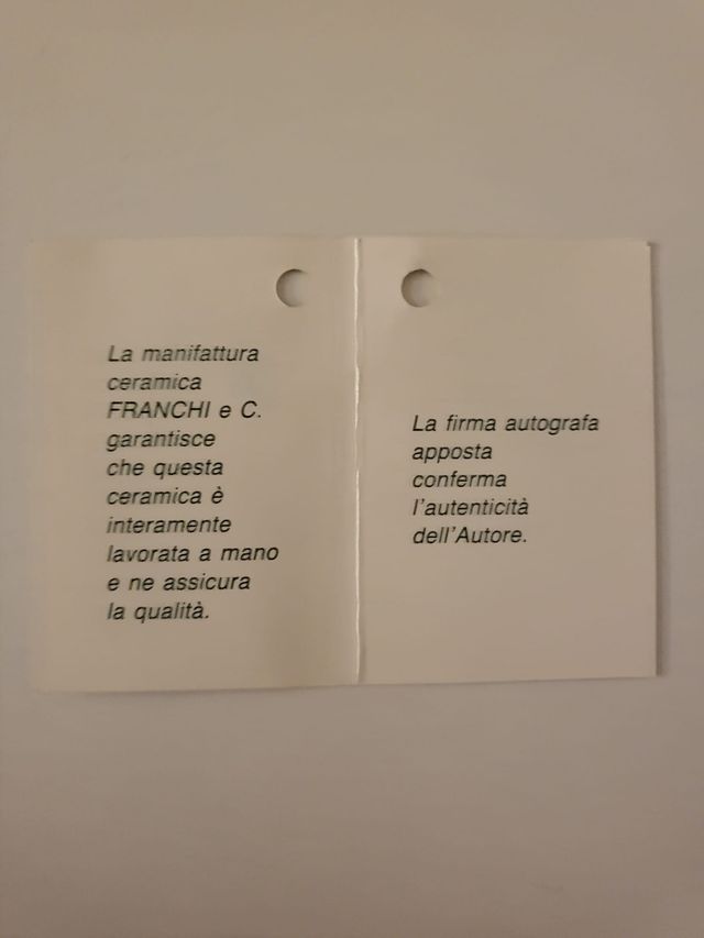 Ceramica centrotavola Luigi Franchi Lodi