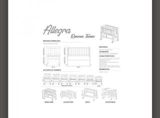 Mini cuna colecho convertible Allegra.