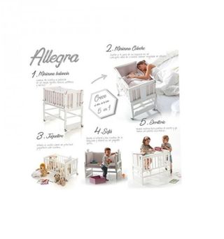 Mini cuna colecho convertible Allegra.