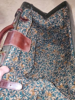 Valigia in pelle nabuk vintage