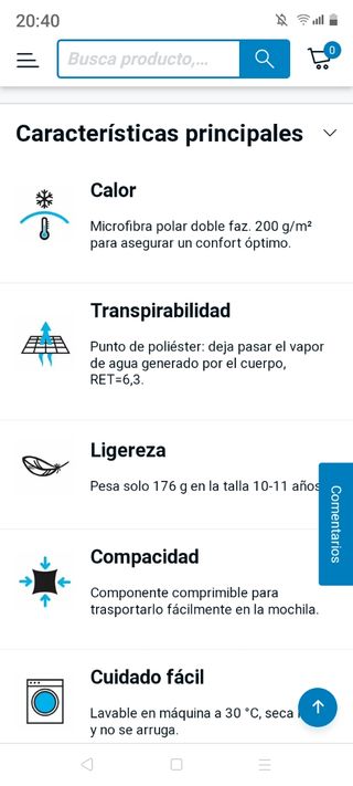 Forro polar unisex Decathlon T 12-13 ⛷️