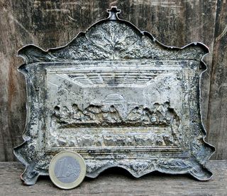 SANTA CENA MODERNISTA PEQUEÑA PLACA RELIGIOSA P.G.