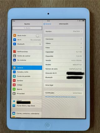 Ipad mini gris espacial 16Gb