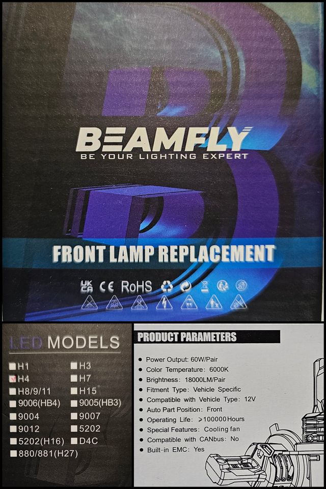 Bombilla led H4 18000 lm