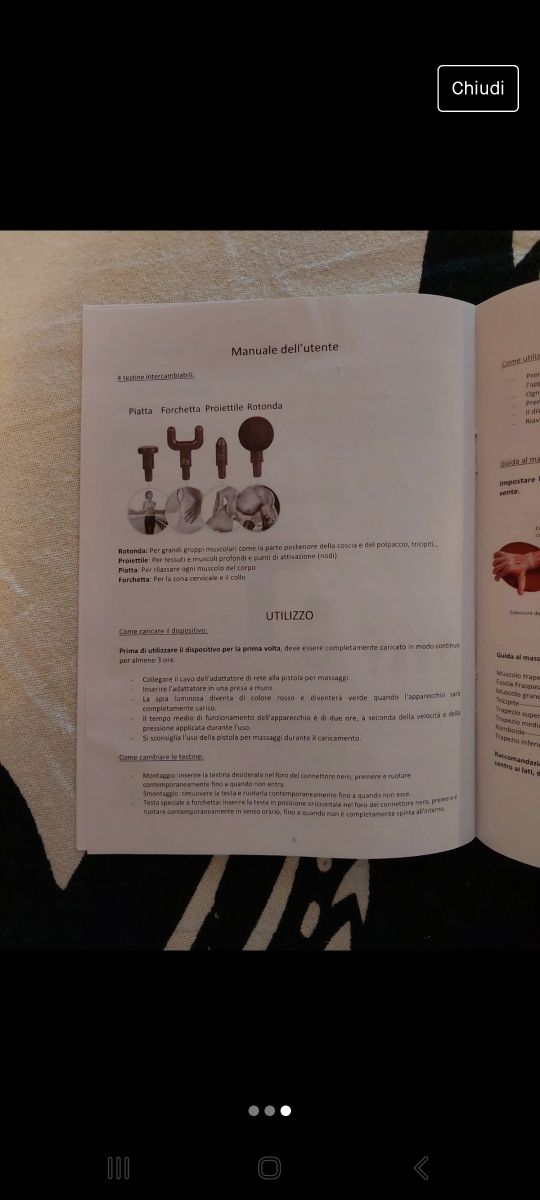 Massaggiatore con quattro testine