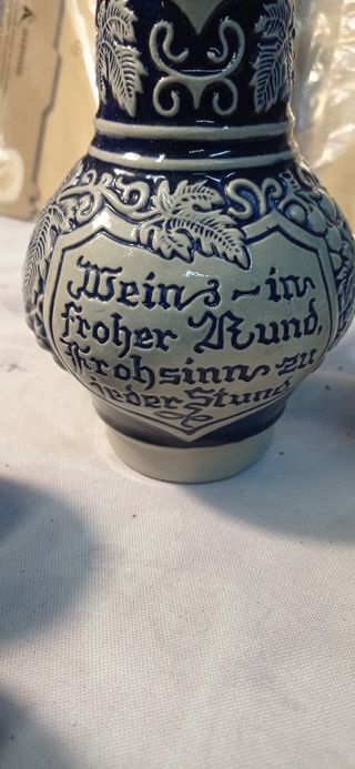 Brocca più bicchieri in ceramica decora