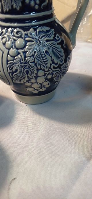 Brocca più bicchieri in ceramica decora