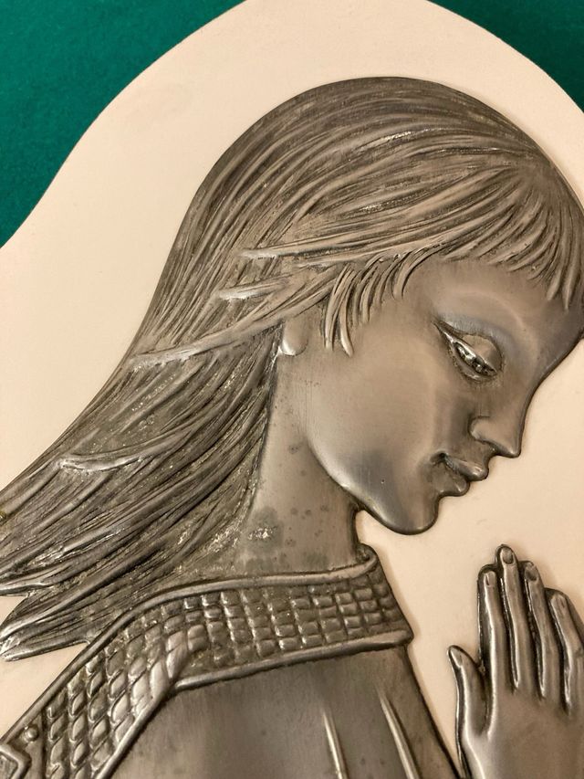 Quadro cameretta bambini  in peltro Vintage