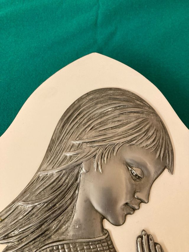 Quadro cameretta bambini  in peltro Vintage