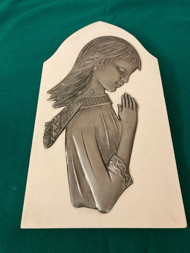 Quadro cameretta bambini  in peltro Vintage