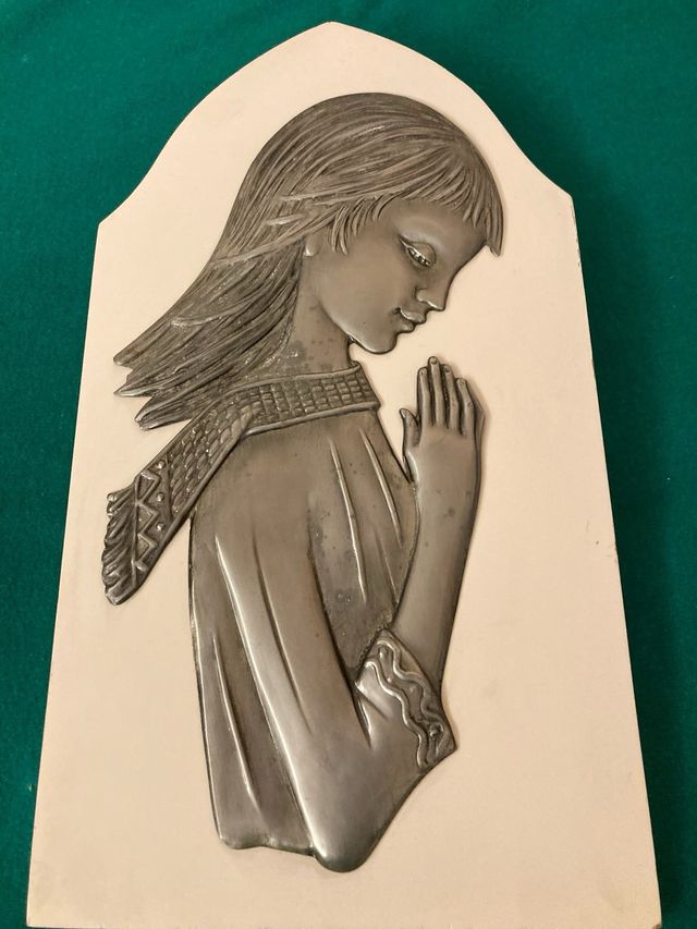 Quadro cameretta bambini  in peltro Vintage