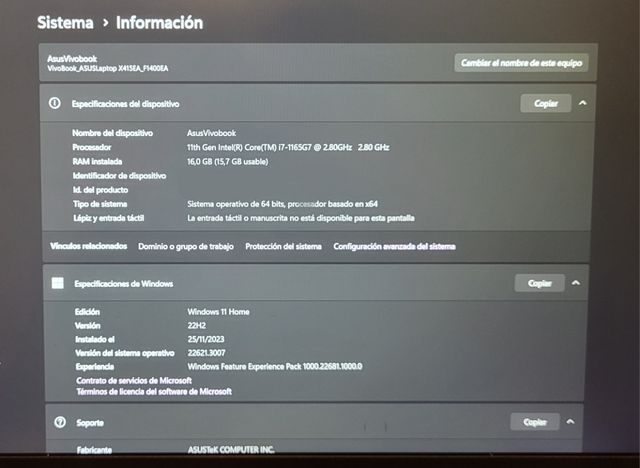 Portatil Asus en perfecto estado