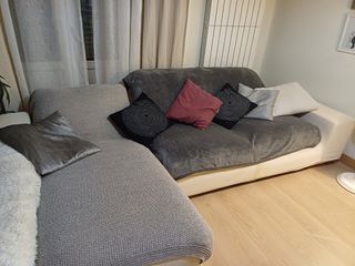 Sofá"cama" (reclinable) 4 plazas de tela