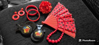 Disfraz flamenca con accesorios
