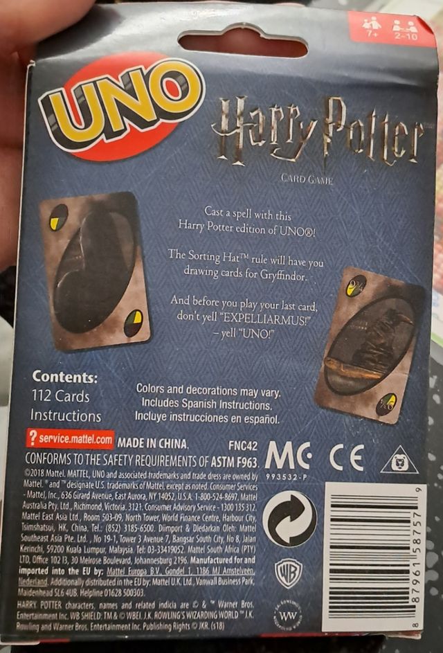 Juego UNO Harry Potter