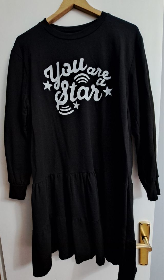 Vestido sudadera negro