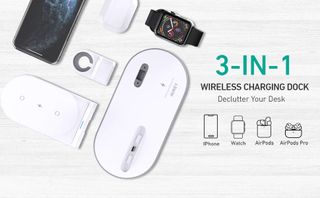 Aukey Estación de Carga Inalámbrica 3-en-1 Blanca