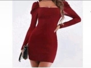 abito color borgogna taglia M