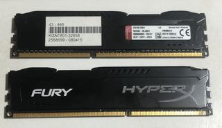 MEMORIA RAM 8 GB DDR3 1600 KINGSTON HYPER X