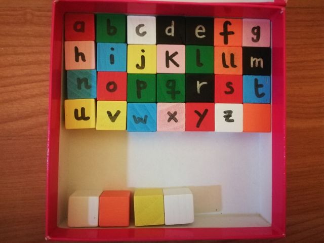 Juego abecedario minusculas madera 
