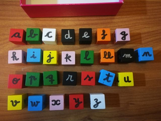 Juego abecedario minusculas madera 