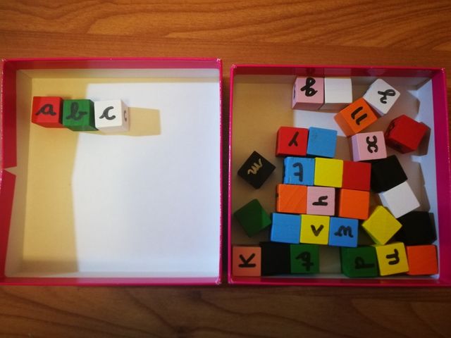 Juego abecedario minusculas madera 