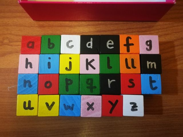 Juego abecedario minusculas madera 