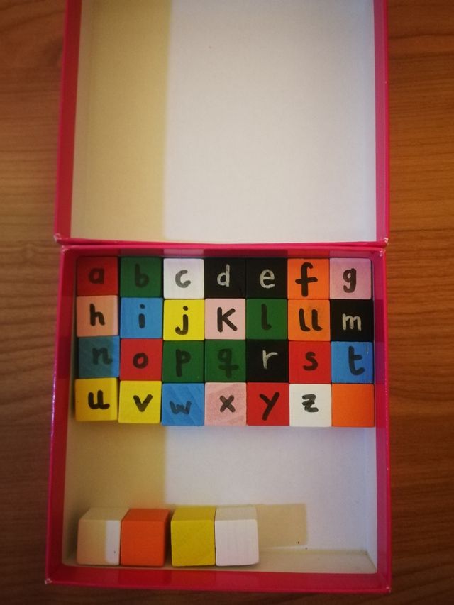 Juego abecedario minusculas madera 