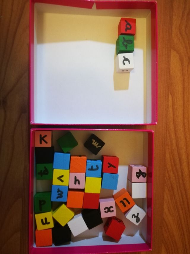 Juego abecedario minusculas madera 