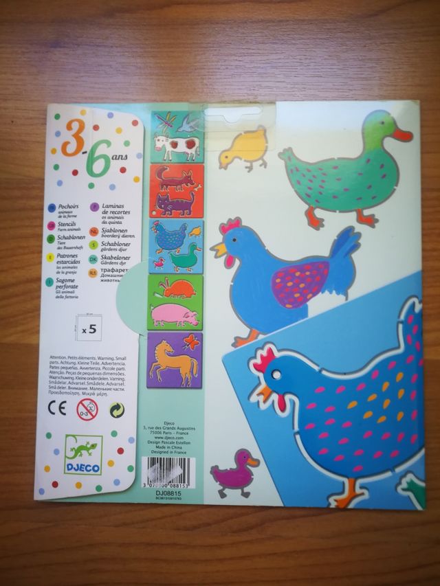 Patrones animales de la granja Djeco 