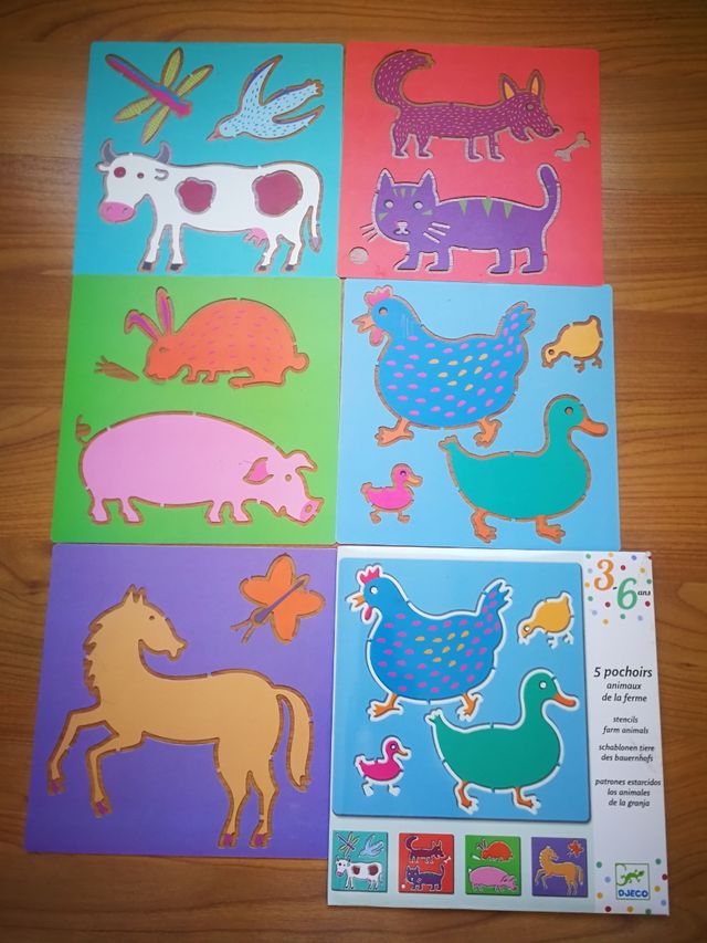 Patrones animales de la granja Djeco 