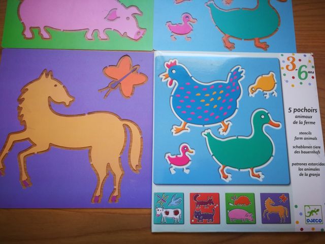 Patrones animales de la granja Djeco 