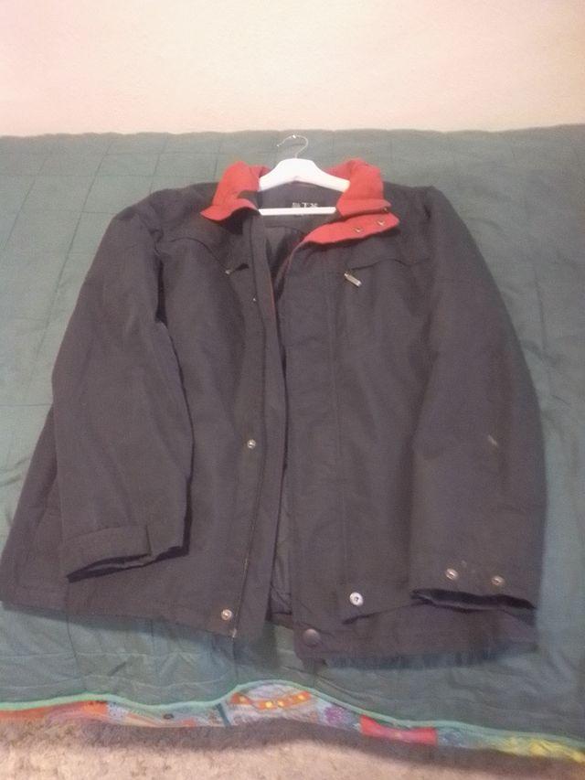 Giacca foderata nera e rossa