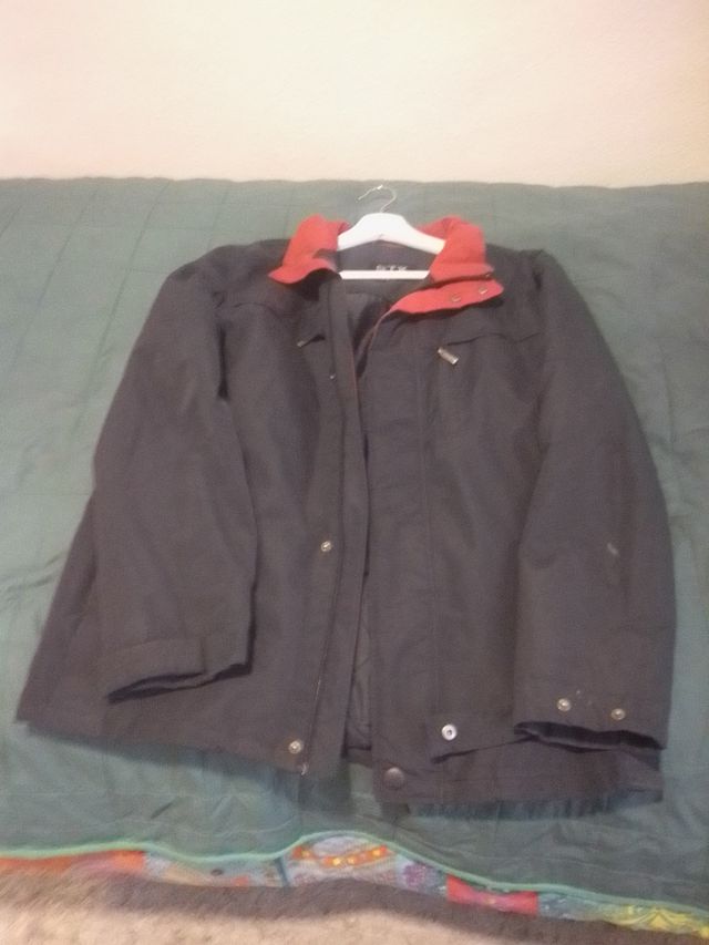 Giacca foderata nera e rossa