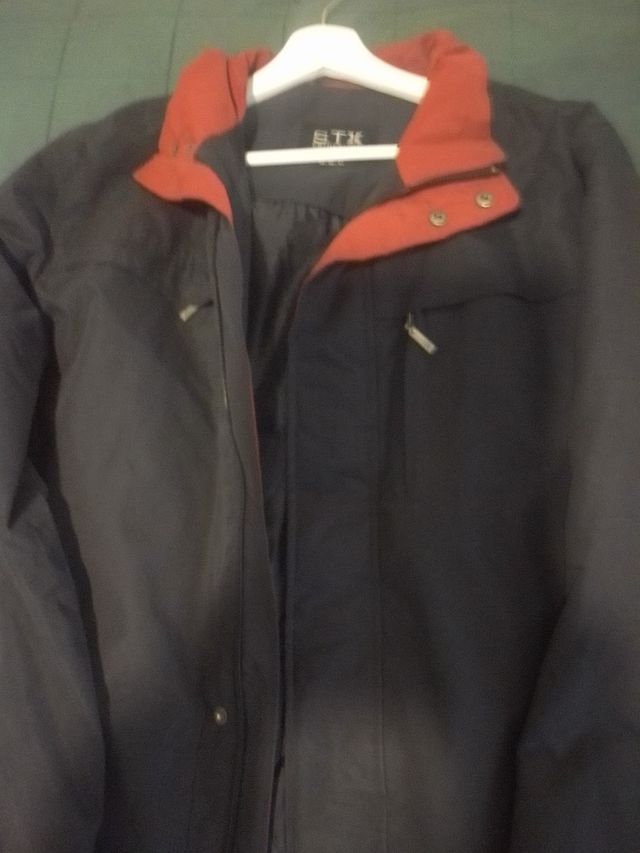 Giacca foderata nera e rossa