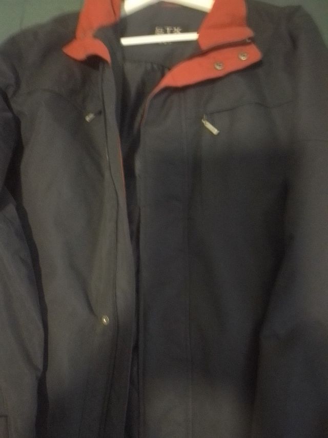 Giacca foderata nera e rossa