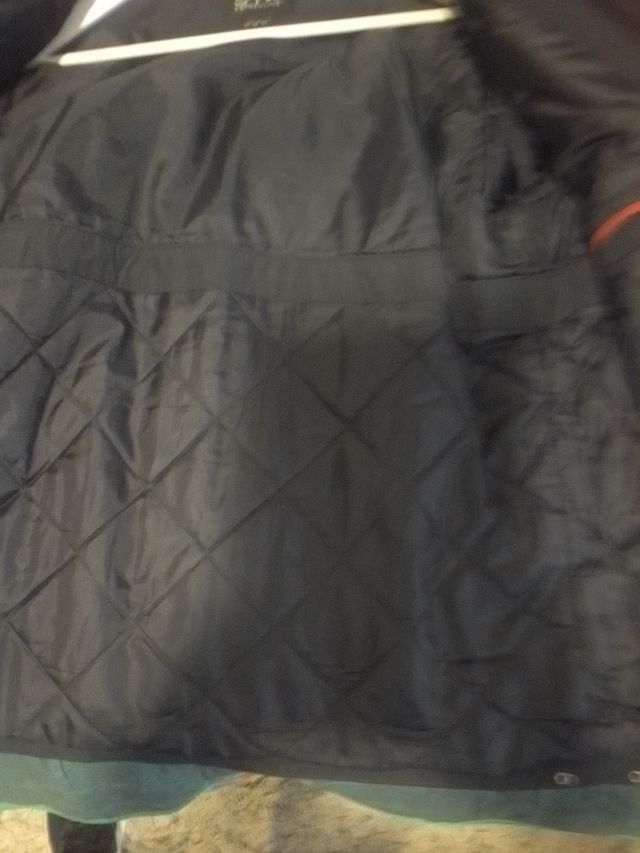 Giacca foderata nera e rossa