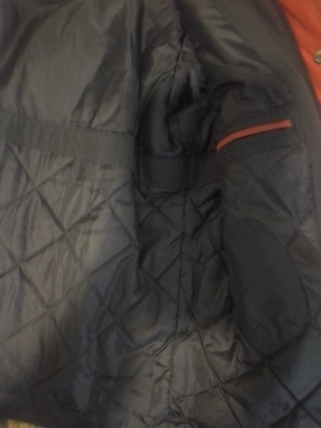 Giacca foderata nera e rossa