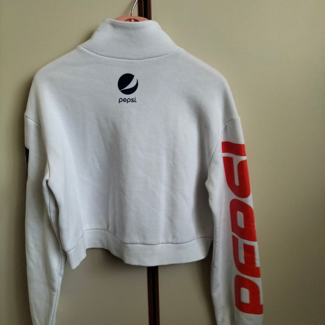 Felpa bianca scritte Pepsi