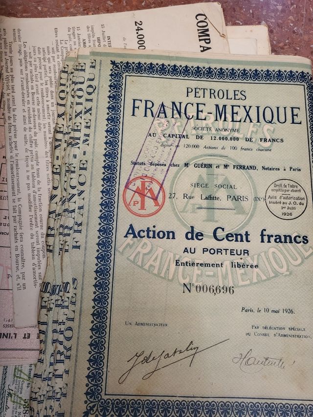 Documentos y acciones francesas